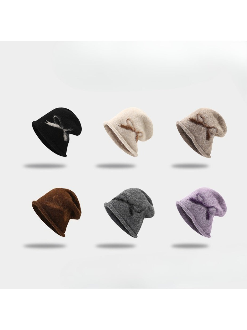 Haila - Casual Stitch Mark Slouch Beanie Hat