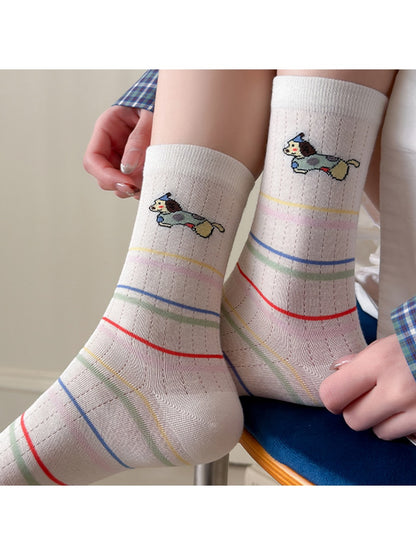 Rufia - Women's Playful Pattern Crew Socks