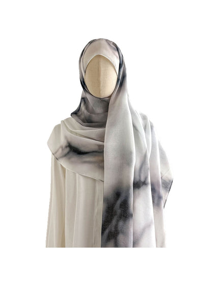 Scarvii - Ink Floral Printed Summer Wrap Scarf