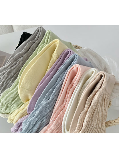 Rufia - Textured Soft Wave Knit Crew Socks