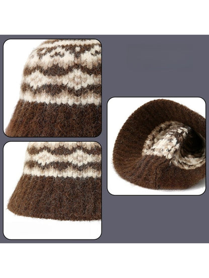 Haila - Winter Knitted Bucket Hat for Women