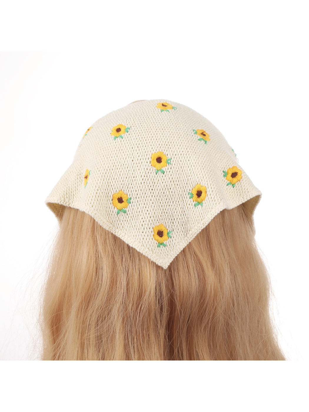 Scarvii Soft Knit Sunflower Pattern Headband