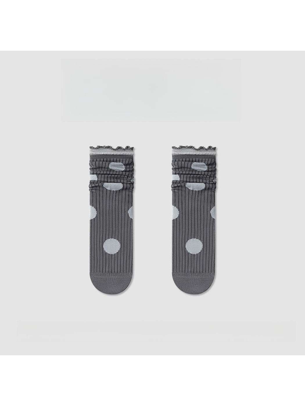 Rufia - Polka Dot Ruffle Trim Crew Socks