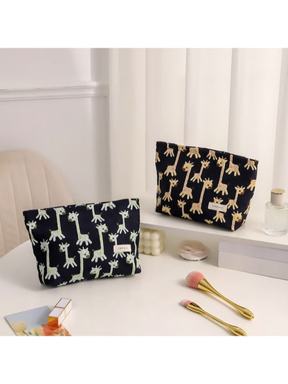 Cosbai - Cute Giraffe Print Handheld Cosmetic Bag