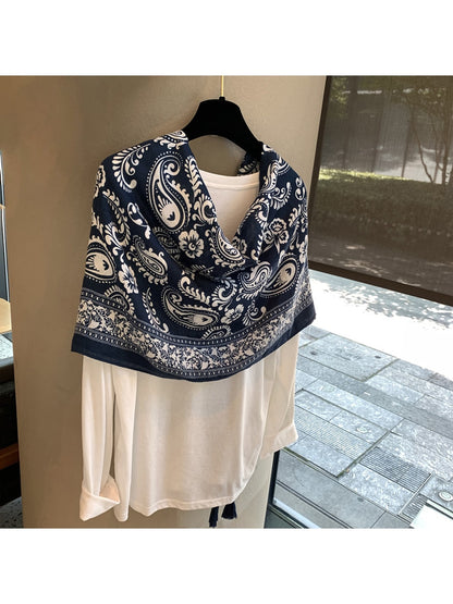 Scarvii - Elegant Print Drape Shawl Scarf