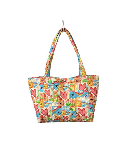 Cosbai – Quilted Cartoon Tote Bag