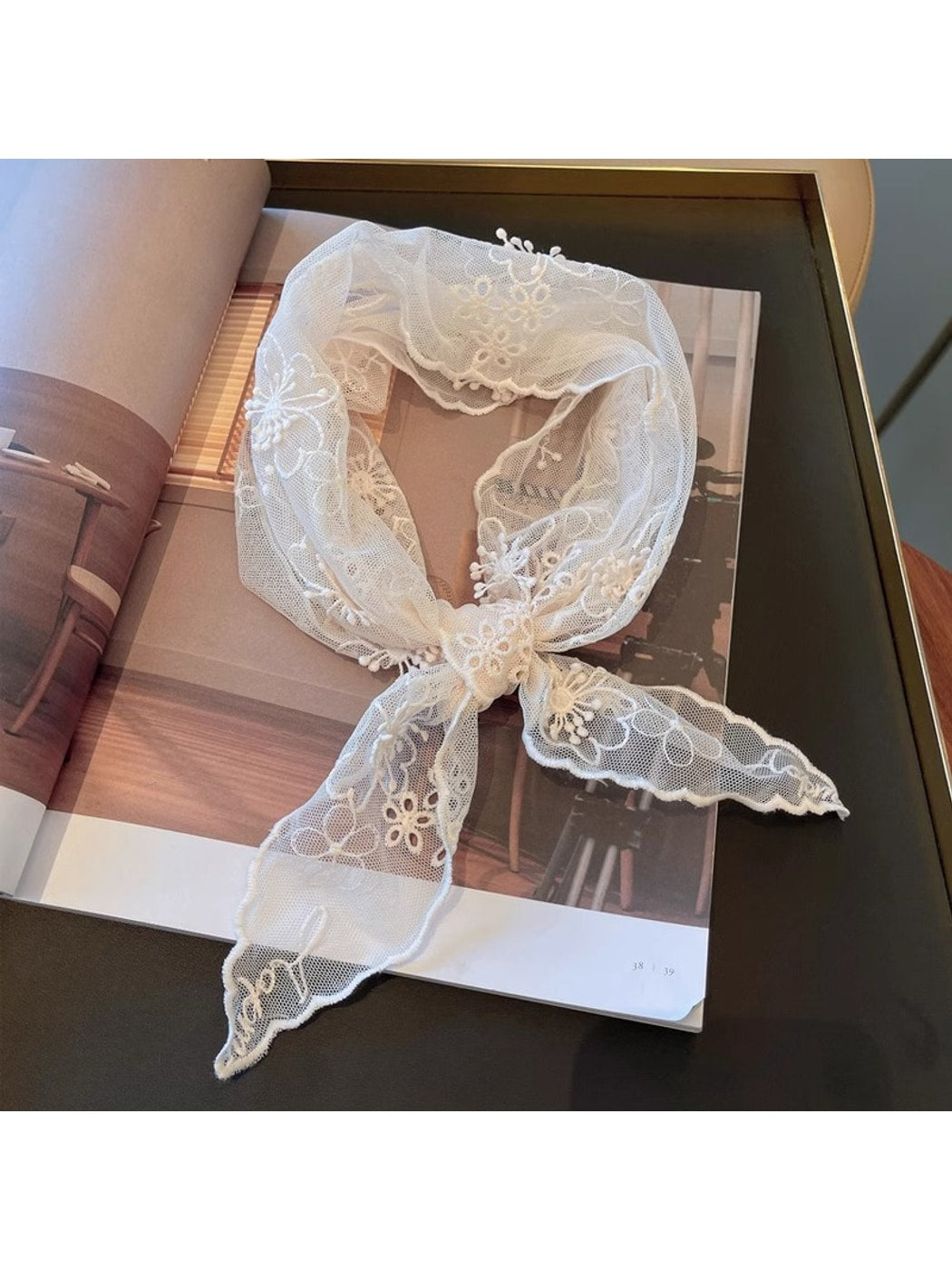 Scarvii - Sweet Style Lace Narrow Scarf