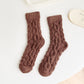 Rufia - Solid Color Soft Coral Fleece Socks