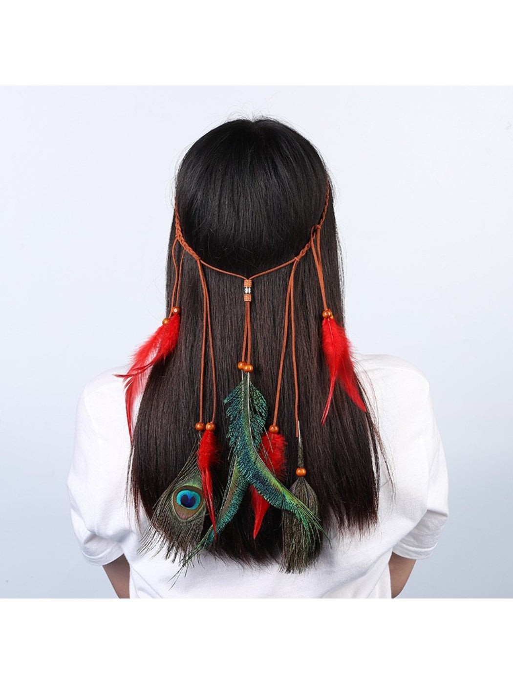 Hairish - Boho Accent Feather String Hair Headpiece