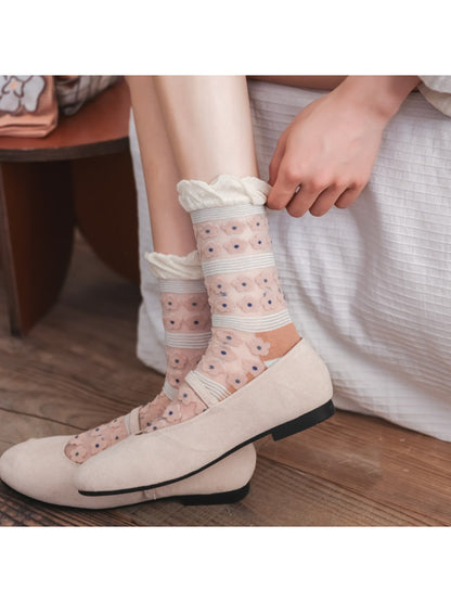 Rufia - Floral Patchwork Crew Socks product image 3