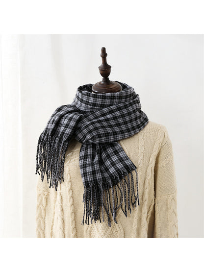 Scarvii - Heritage Check Fringe Winter Scarf