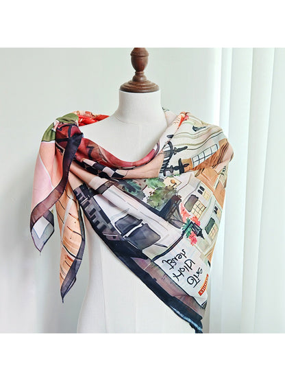 Scarvii Paris Collage Square Scarf