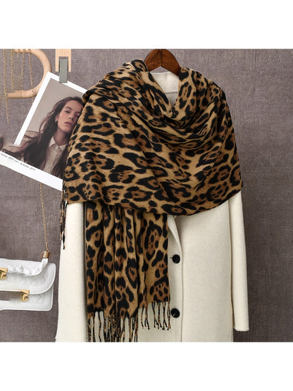 Scarvii - Leopard Print Winter Neck Scarf