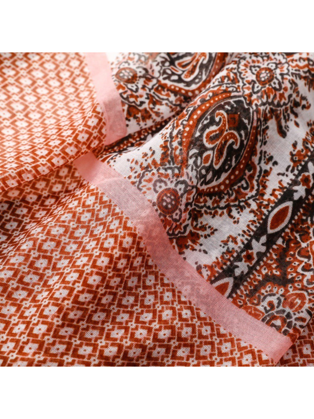 Scarvii - Contrast Panel Tassel Scarf