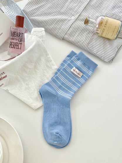 Rufia - Lightweight Thin Stripe Crew Socks