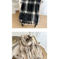 Scarvii - Cozy Plaid Tassel Scarf for Women
