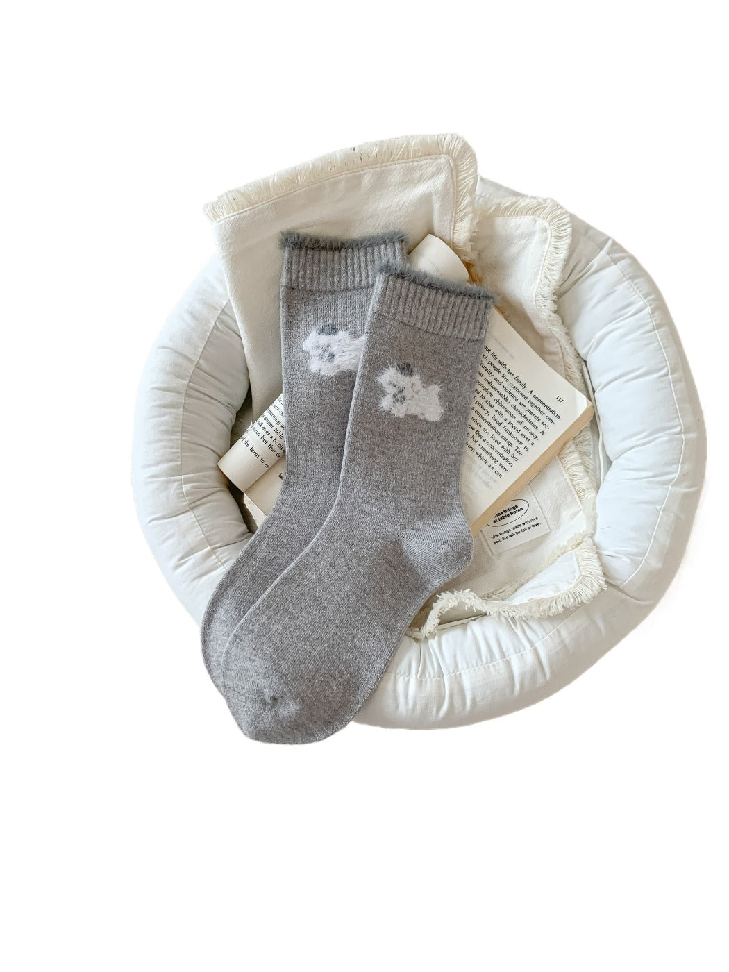 Rufia – Puppy Embroidered Warm Socks