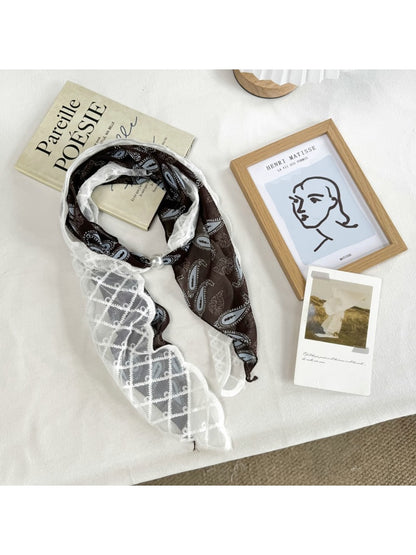Scarvii - Fashion Lace Patchwork Long Narrow Scarf