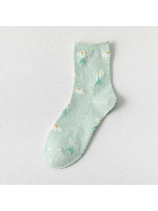 Rufia - Daisy Knit Pattern Everyday Crew Socks product image 2