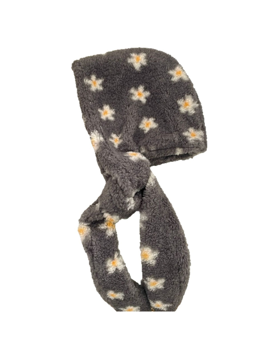 Scarvii - Fuzzy Floral Pattern Head Scarf