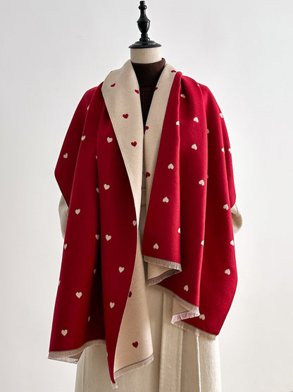 Scarvii – Reversible Heart Print Scarf & Wrap