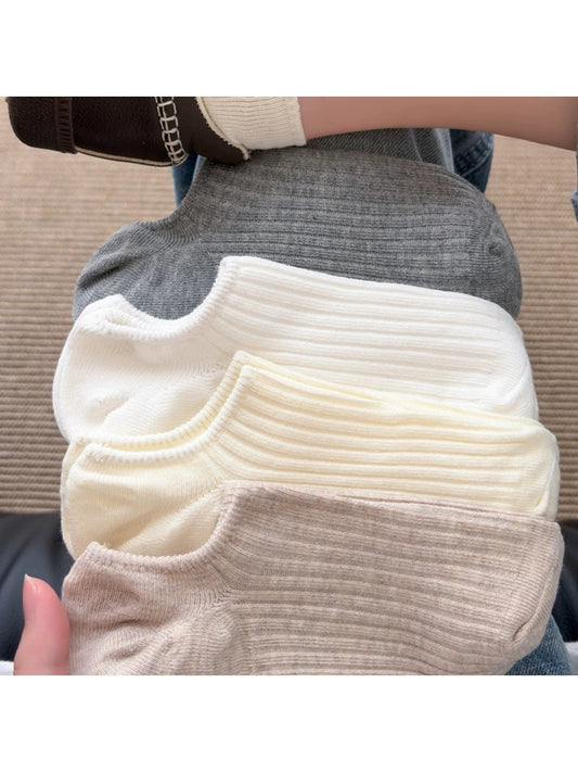 Rufia - Solid Color Low Cut Everyday No Show Socks