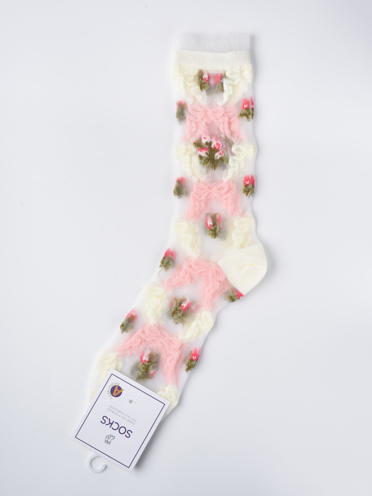 Rufia - Cute Summer Floral Sheer Socks