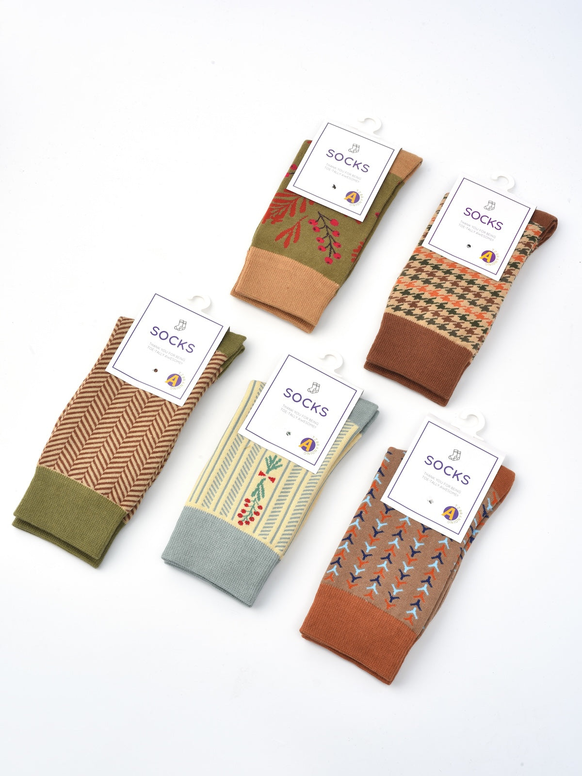 Rufia - Vintage Pattern Women's Socks for Fall & Winter