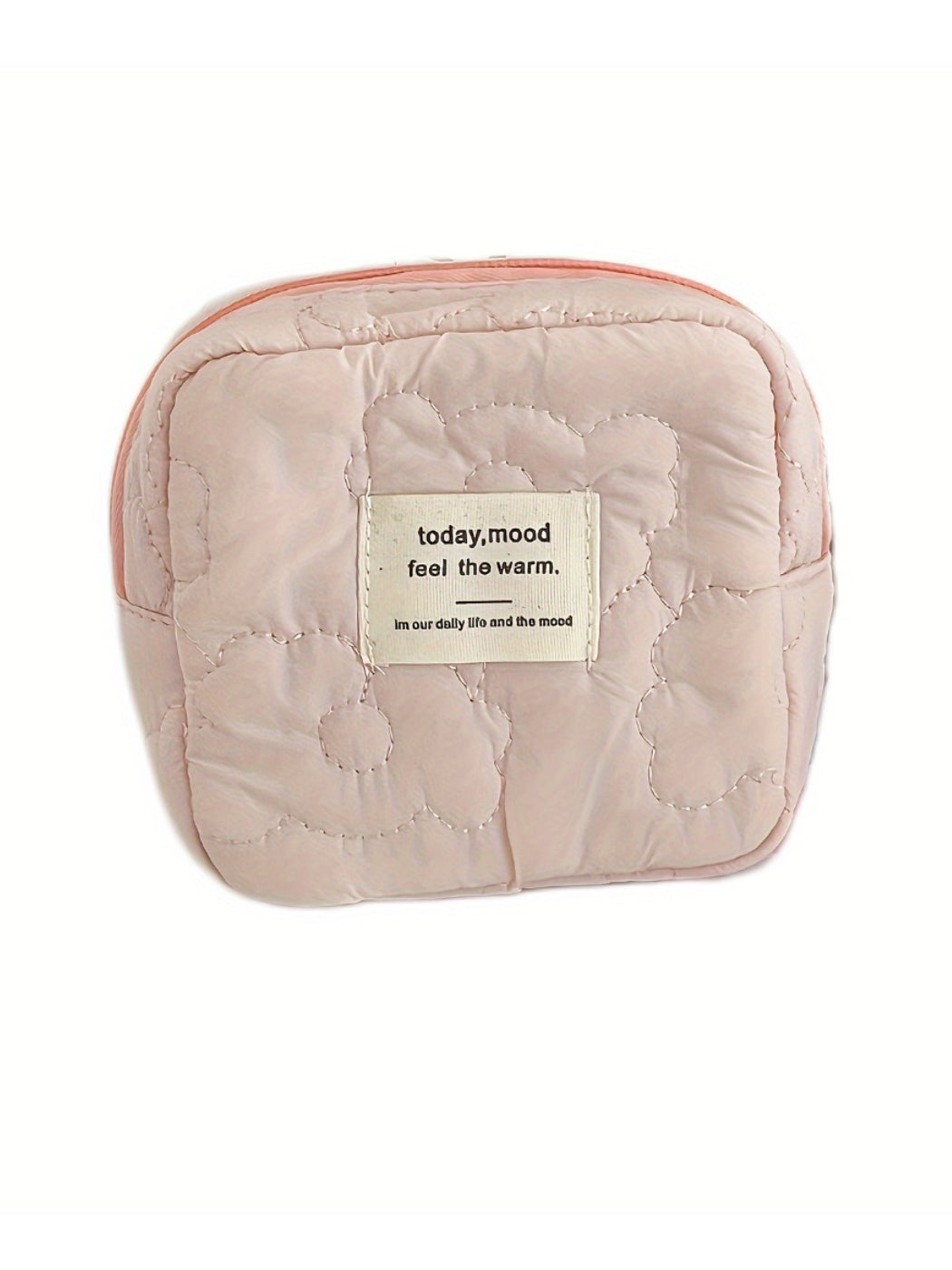Cosbai - Quilted Floral Candy Color Coin Pouch