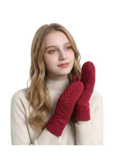Gloving - Cable Knit Winter Mittens