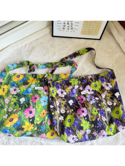 Cosbai - Vintage Floral Slouchy Bag