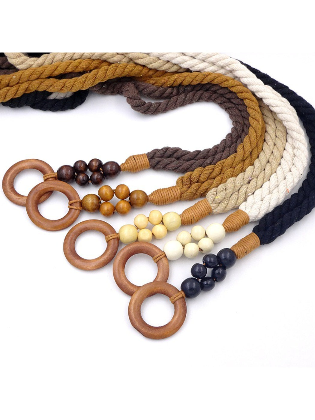 Beco Vibrant Braided Beads Ring Detail Waist Belt product shape
