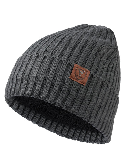 Haila - Foldable Brimless Round Crown Knit Beanie