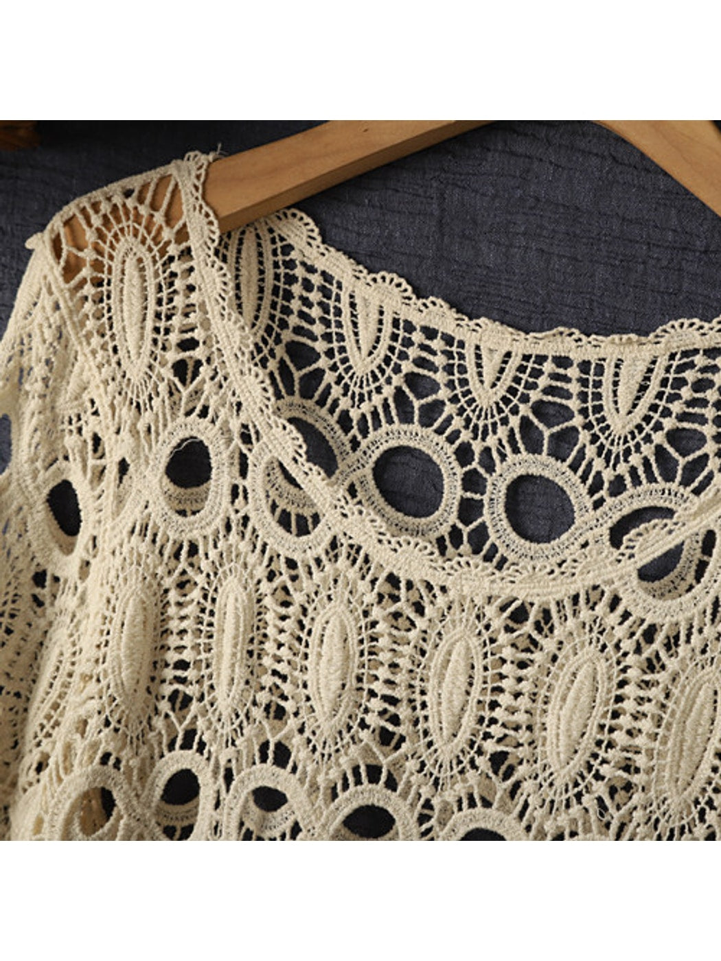 Crosa - Retro Openwork Short Crochet Cover Up