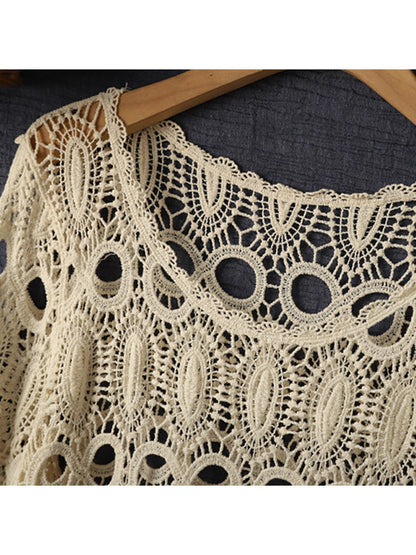 Crosa - Retro Openwork Short Crochet Cover Up