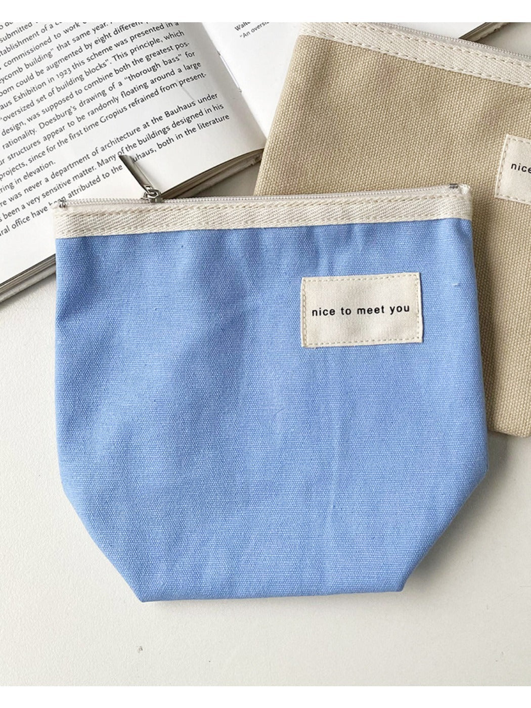 Cosbai - Minimalist Small Canvas Cardholder Pouch & Coin Purse