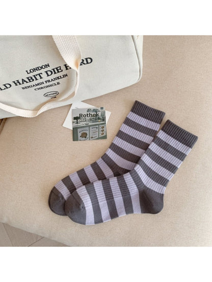 Rufia - Fresh Pastel Stripe Crew Socks
