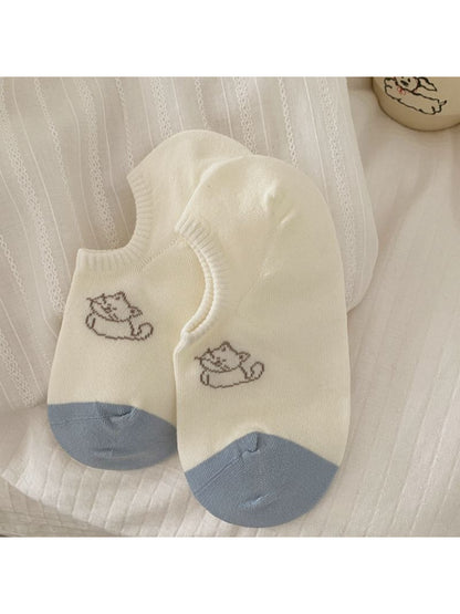 Rufia - Cute Dog Embroidery Low-Cut Ankle Socks product image 3