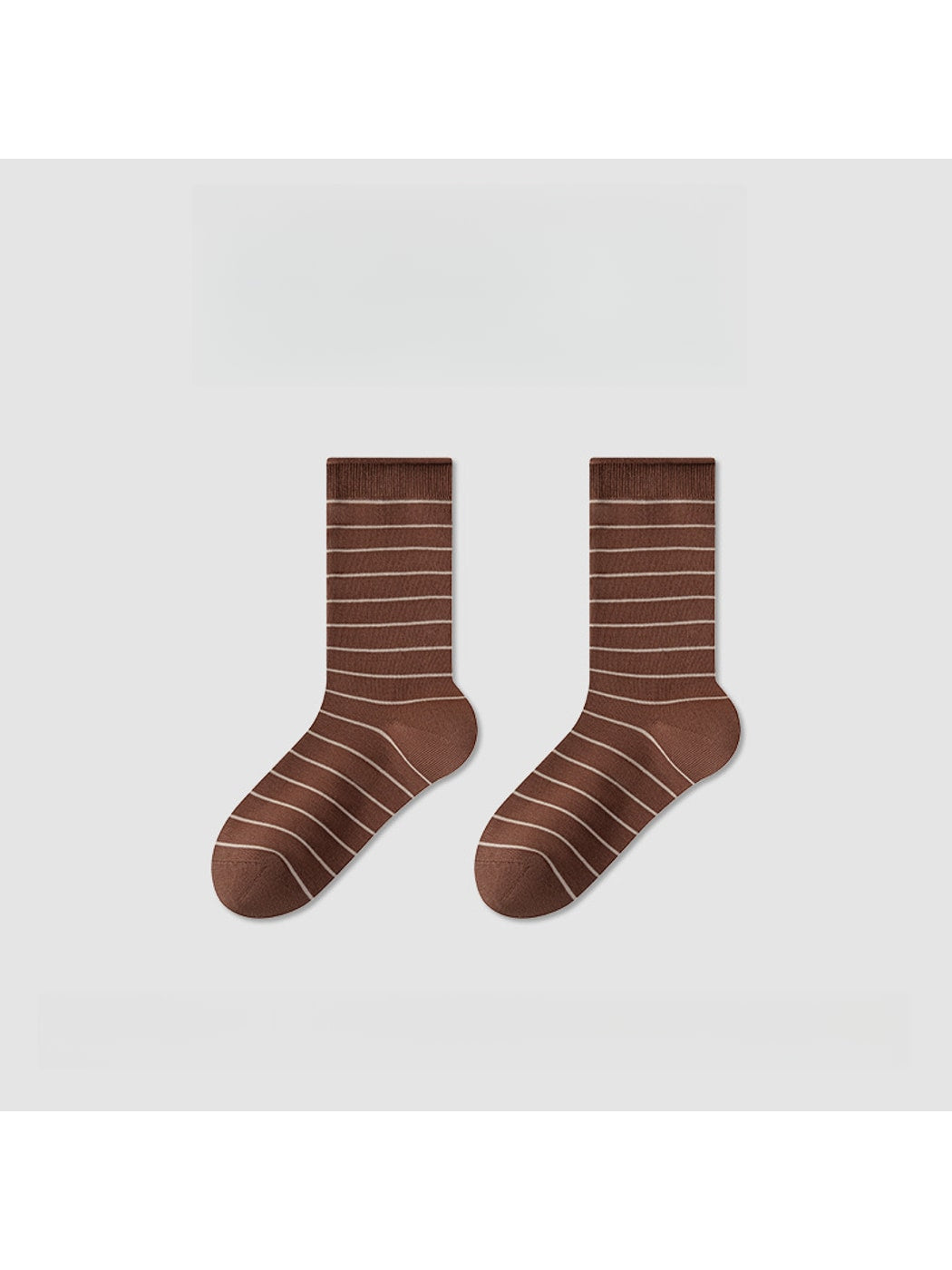 Rufia - Two-color Simple Line Pattern Crew Socks