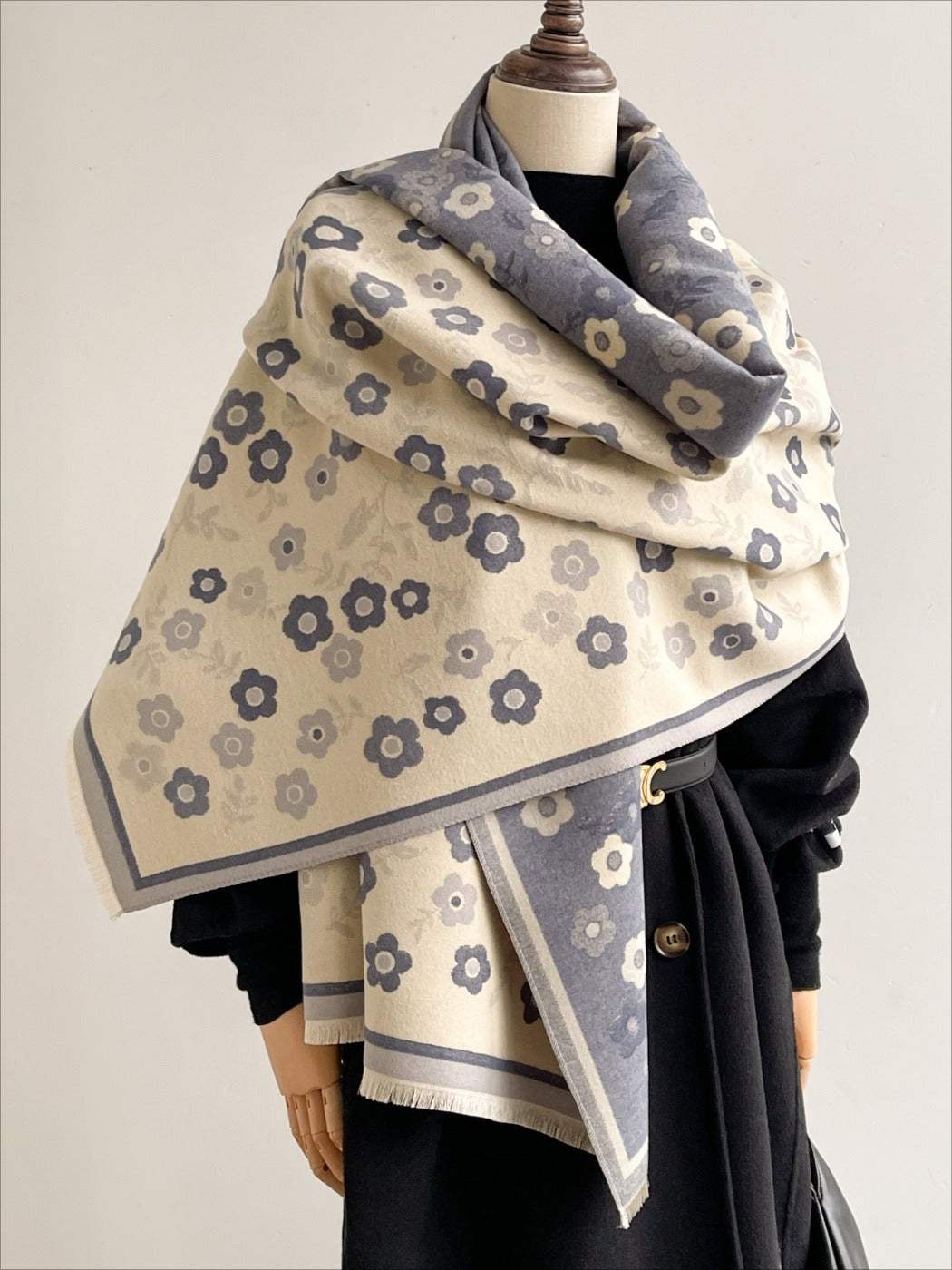 Scarvii - Vintage Classic Floral Shawl & Scarf