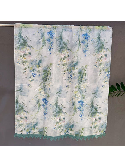 Scarvii - Muted Floral Print Summer Wrap Scarf