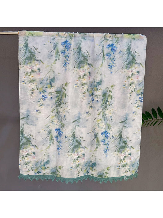 Scarvii - Muted Floral Print Summer Wrap Scarf