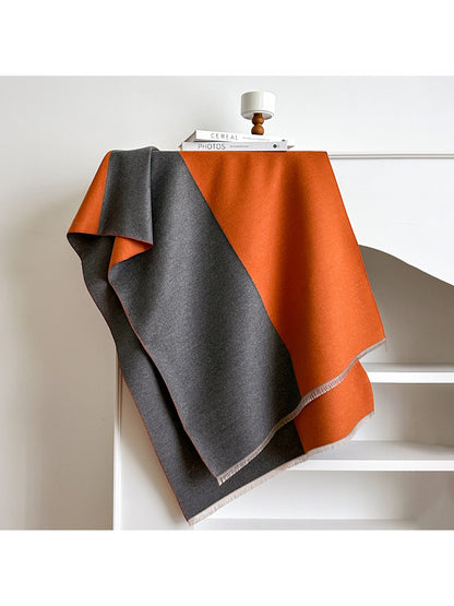 Scarvii – Color Block Fringe Scarf & Shawl