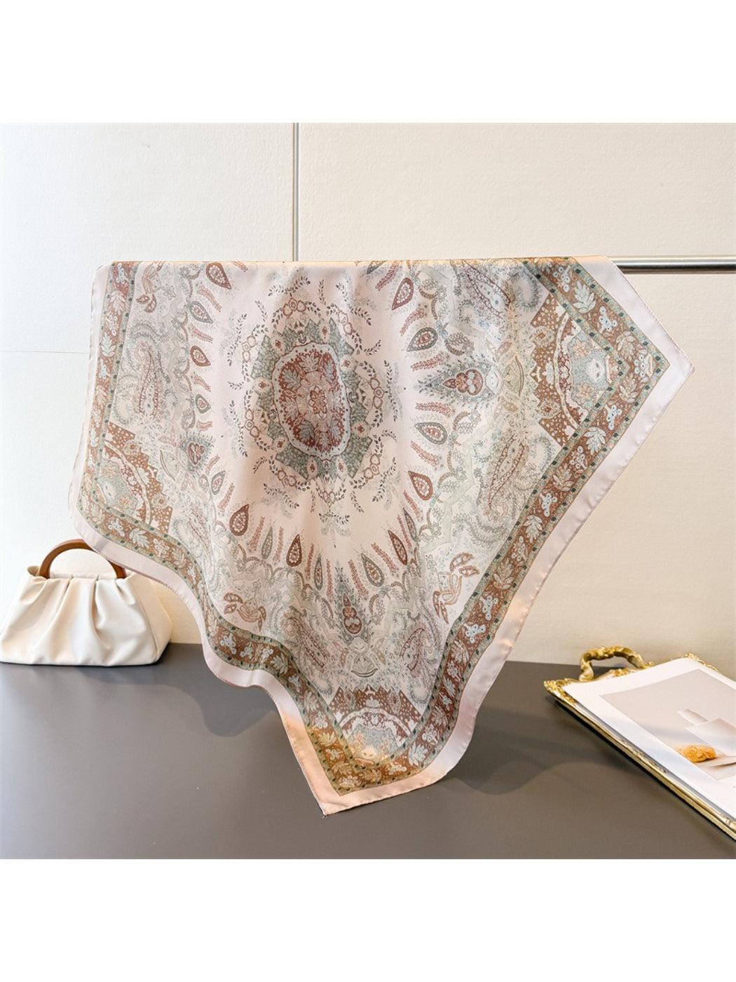 Scarvii Boho Paisley Print Square Scarf