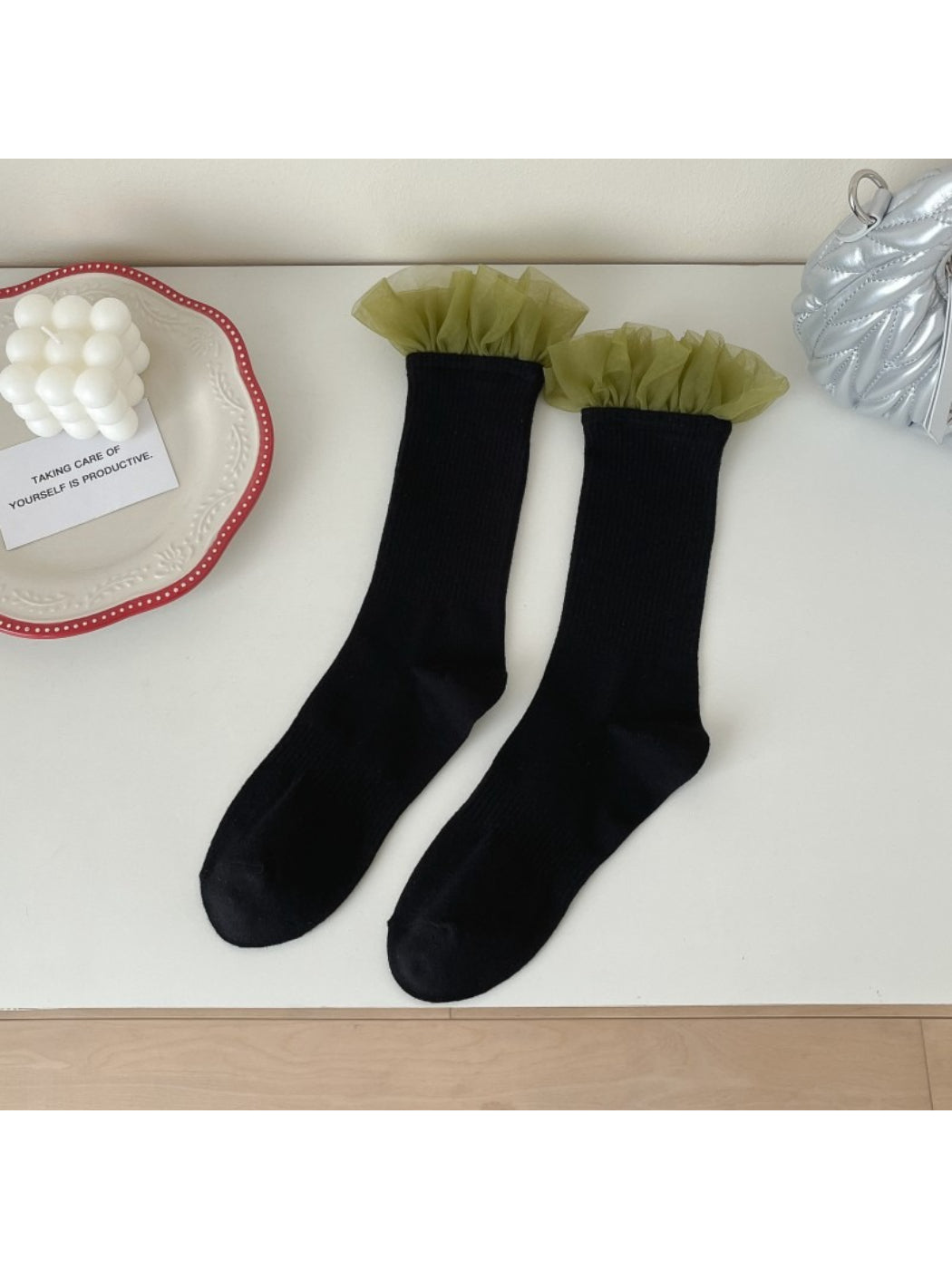 Rufia - Layered Tulle Ruffle Crew Socks product image 7