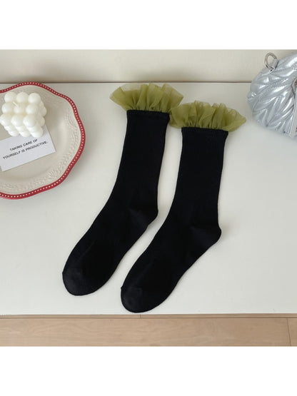 Rufia - Layered Tulle Ruffle Crew Socks product image 7