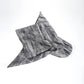Back view of Haila silver wire graffiti tie back turban hat highlighting tie back feature
