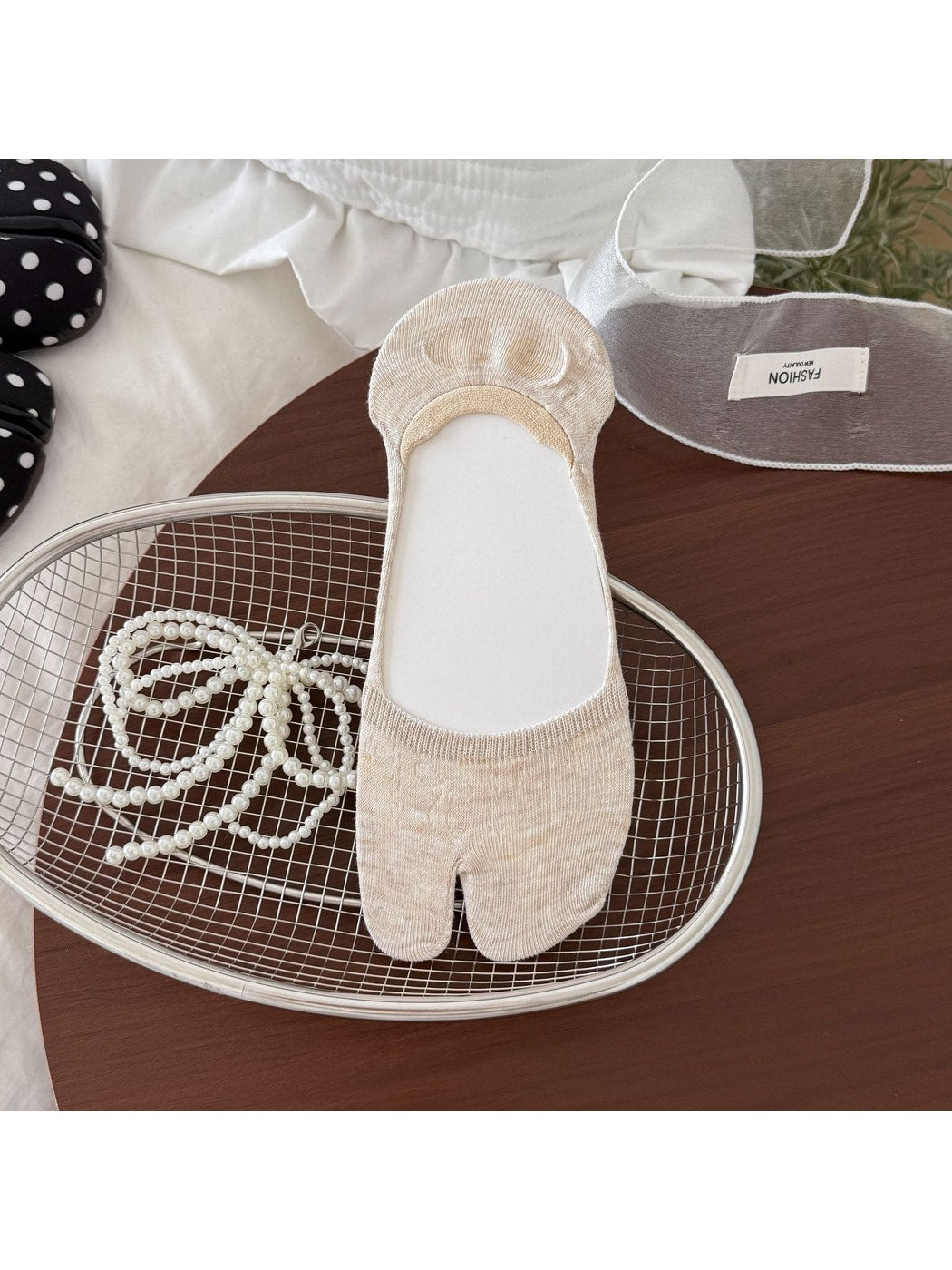 Rufia - Summer Solid Tabi Style No Show Socks