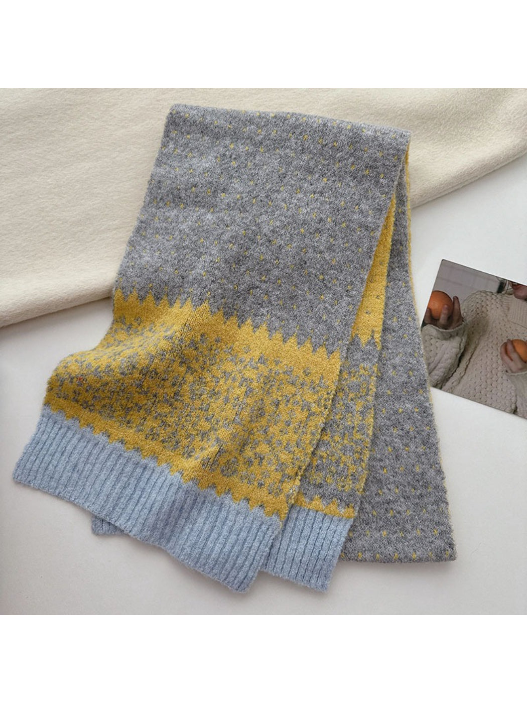 Scarvii - Fair Isle Knit Long Scarf
