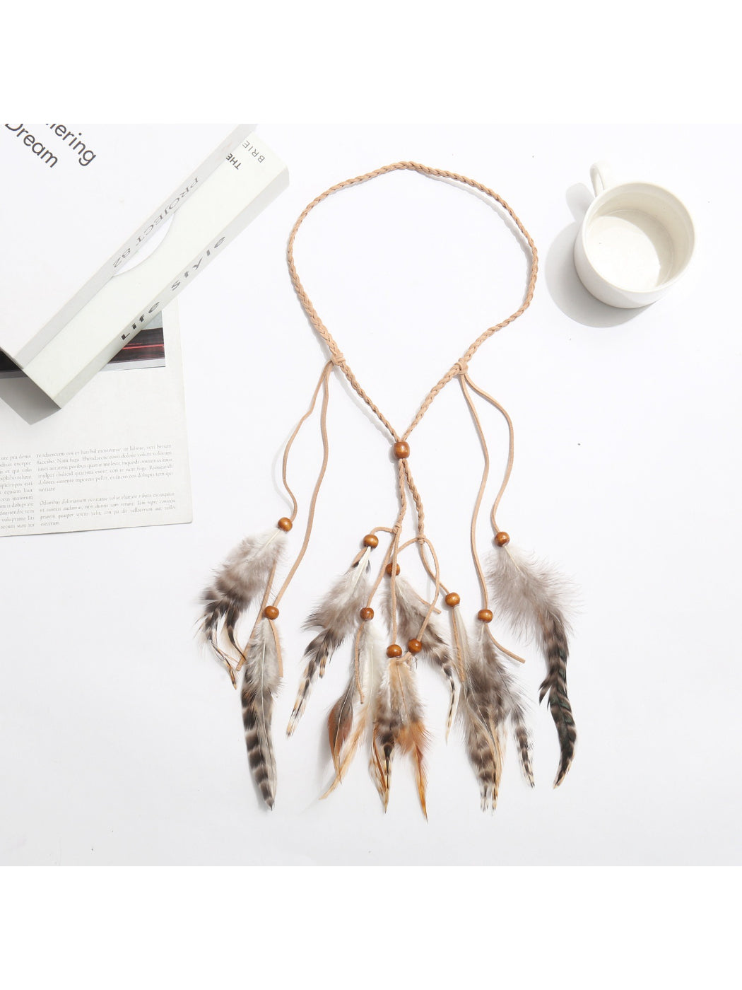 Hairish - Boho Soft Feather Drop Hair Headpiece